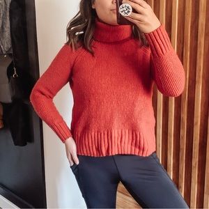 Madewell Eastbrook Turtleneck Cross Back Merino‎ Wool Blend Sweater. XS